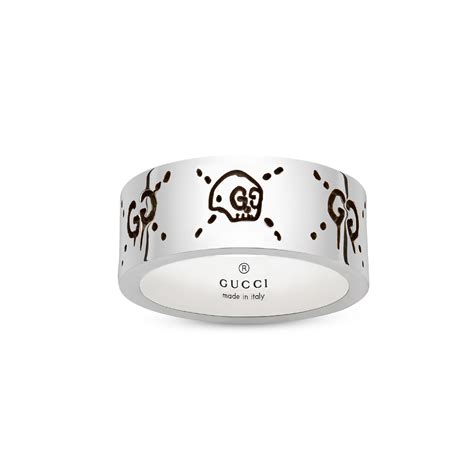 gucci ghost 9mm ring in silver|gucci ghost ring review.